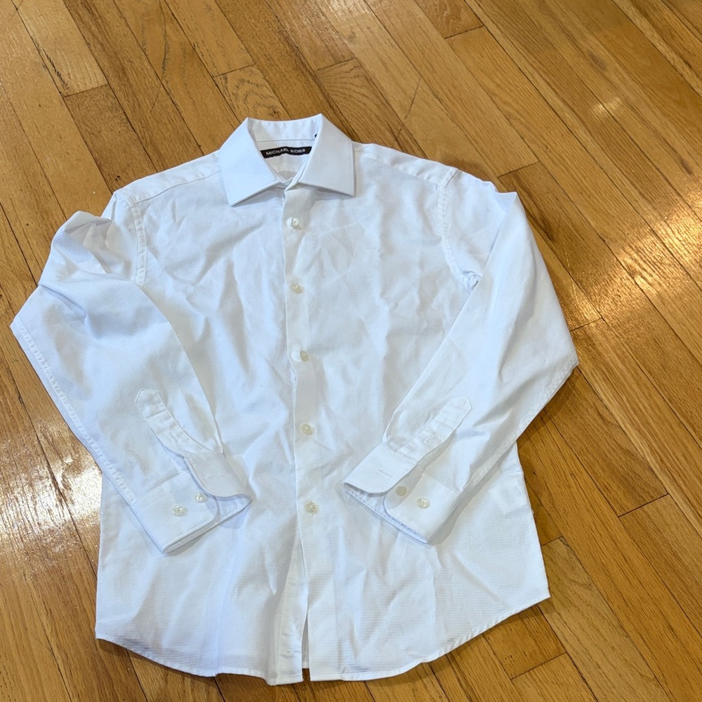 Michael Kors White Kids Dress Shirt - Classic Collar Size 12